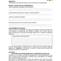 Factores que intervienen en el aprendizaje