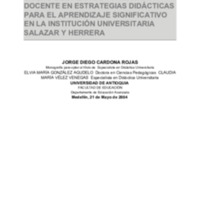 Estrategias didácticas para aprendizaje significativo