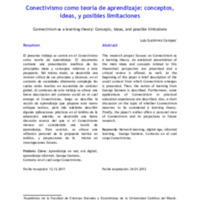 Conectivismo como teoría de aprendizaje:  conceptos, ideas, y posibles limitaciones